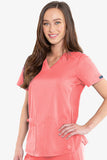 Med Couture 7459 V-NECK SHIRTTAIL TOP (Size: XS-XL)