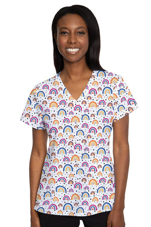 Med Couture 8564 Print Top-Happy Day