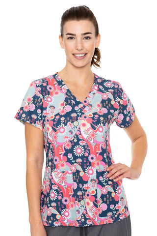 Med Couture 8564 Print Top-Soho Floral